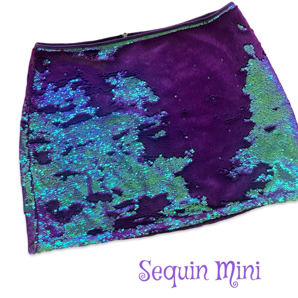 Wild Fable Iridescent Mermaid Sequin Mini Skirt - Stretchy, SZ XL